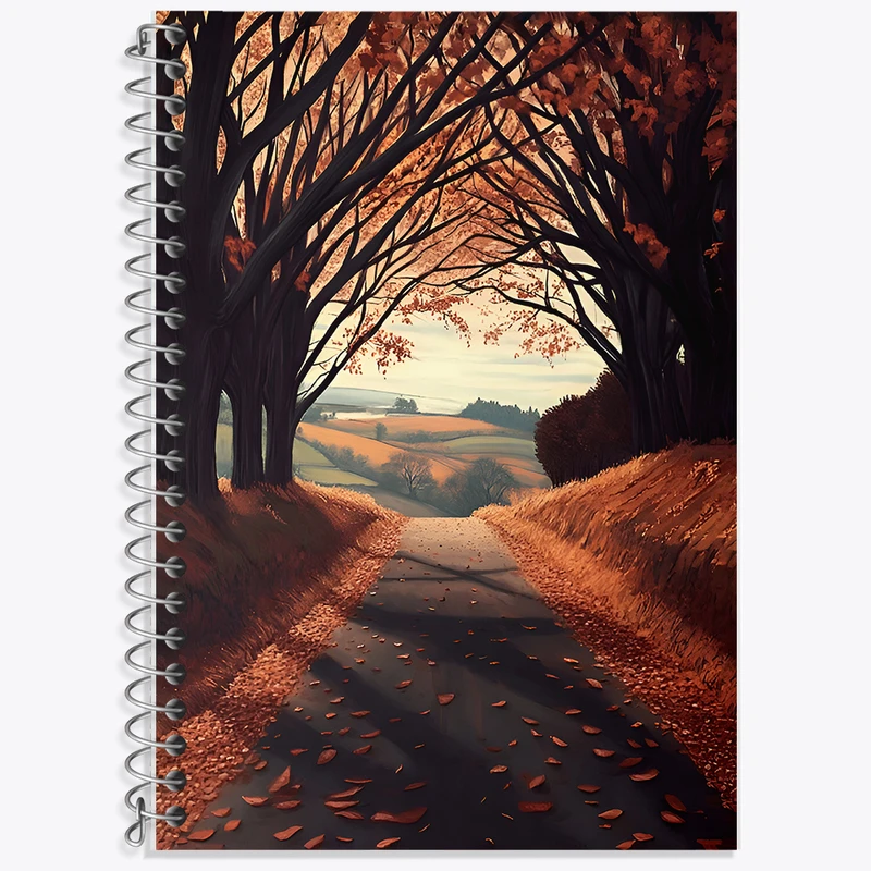 دفتر لغت 50 برگ خندالو طرح جنگل پاییزی کد F6951