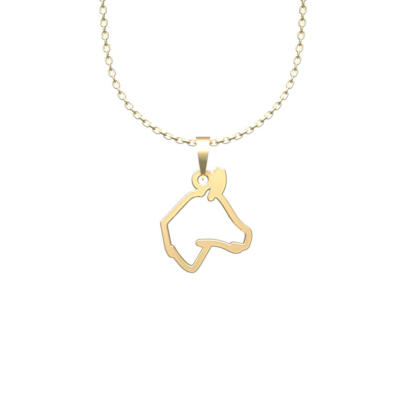 گردنبند طلا 18 عیار زنانه مدوپد مدل اسب کد B3-1-1344