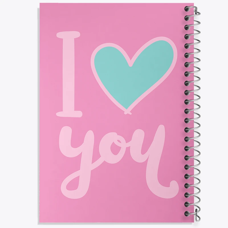 دفتر مشق 50 برگ خندالو طرح I Love You کد N255