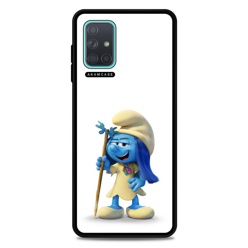 کاور آکام مدل AMC-WSGA71-SMURFS-21 مناسب برای گوشی موبایل سامسونگ Galaxy A71