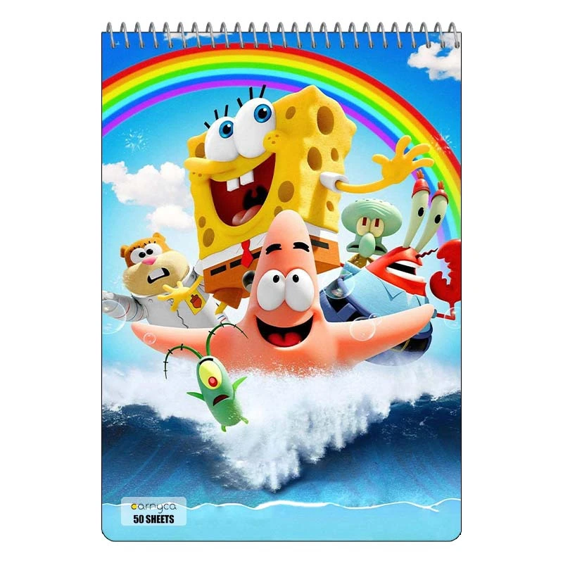 دفتر نقاشی 50 برگ سیمی کارنیکا طرح باب اسفنجی spong bob کد 61569