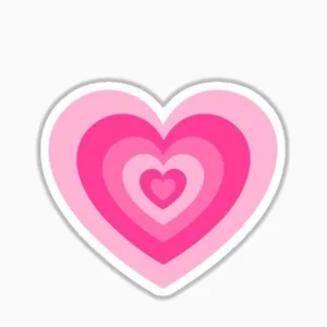 استیکر لپ تاپ و موبایل بووم طرح قلب صورتی کد MR37