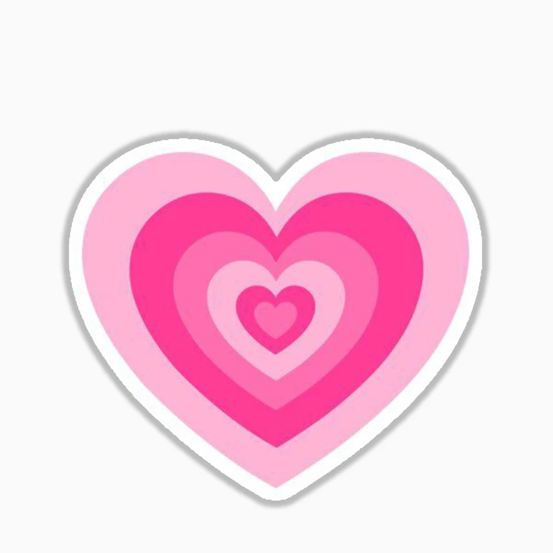 استیکر لپ تاپ و موبایل بووم طرح قلب صورتی کد MR37