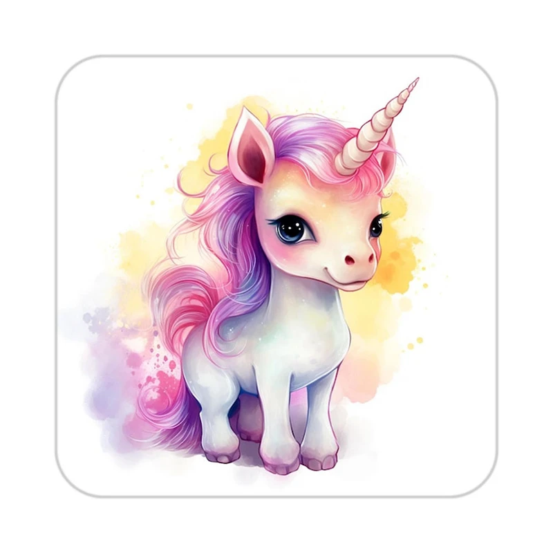 زیر لیوانی کاکتی طرح اسب تک شاخ و یونیکورن مدل mp32195