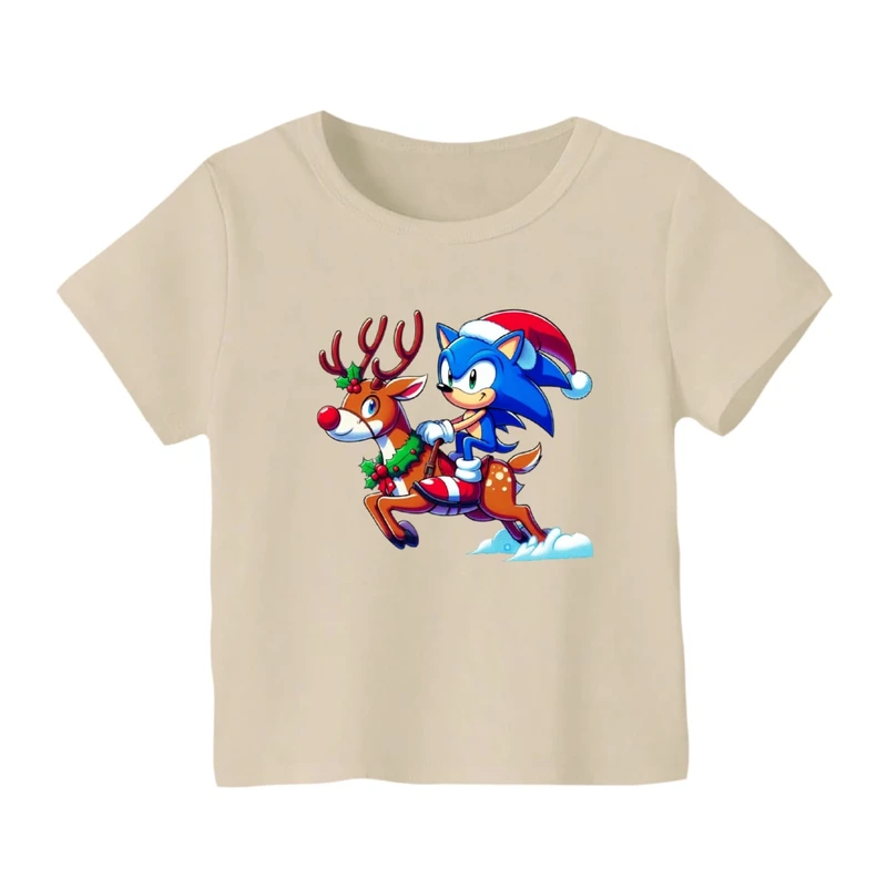 تی شرت آستین کوتاه بچگانه مدل سونیک کریسمس کد 2