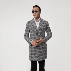 پالتو کوتاه مردانه مدل چهارخانه ماهوت 5