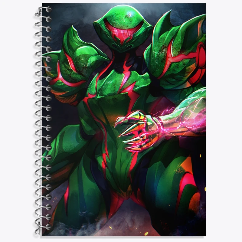 دفتر زبان 50 برگ خندالو مدل سه خط طرح بازی متروید (Metroid) کد 35677