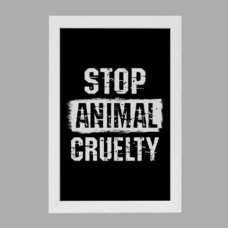 تابلو خندالو مدل حمایت از حیوانات کد 27363