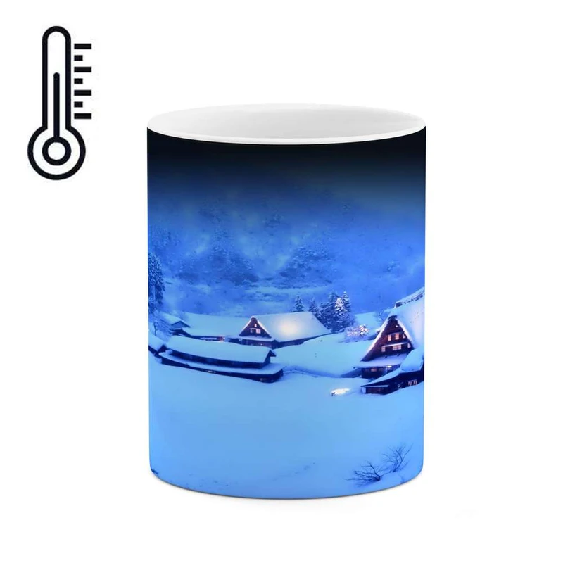 ماگ حرارتی کاکتی مدل منظره برفی کد mgh15070