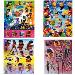 استیکر کودک طرح سگ نگهبان و دختر کفشدوزکی و بچه رییس کد 12123 مجموعه 4 عددی