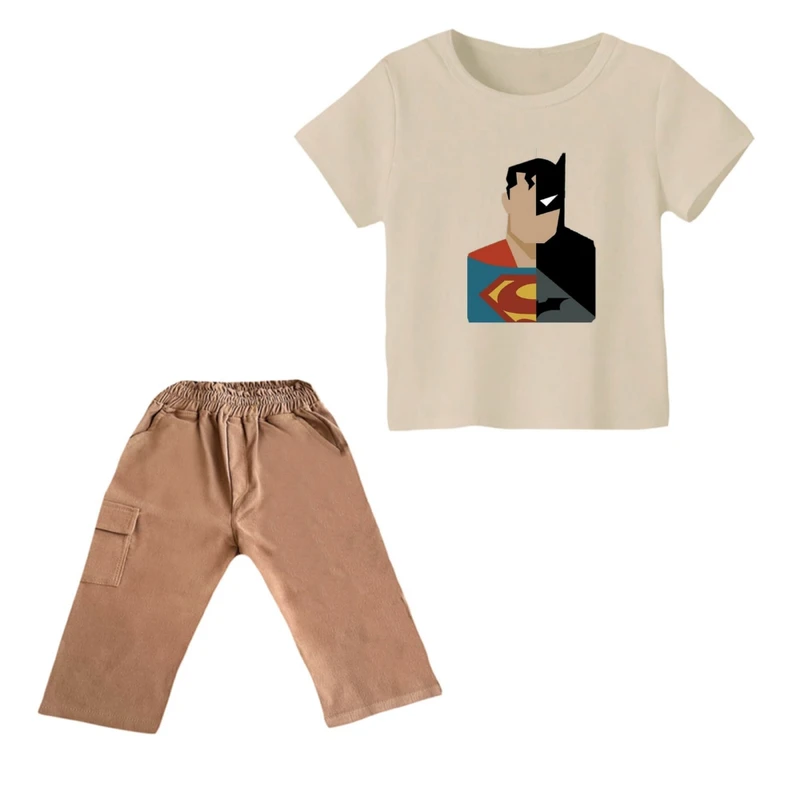 ست تی شرت و شلوارک پسرانه مدل بتمن کد ۲۶