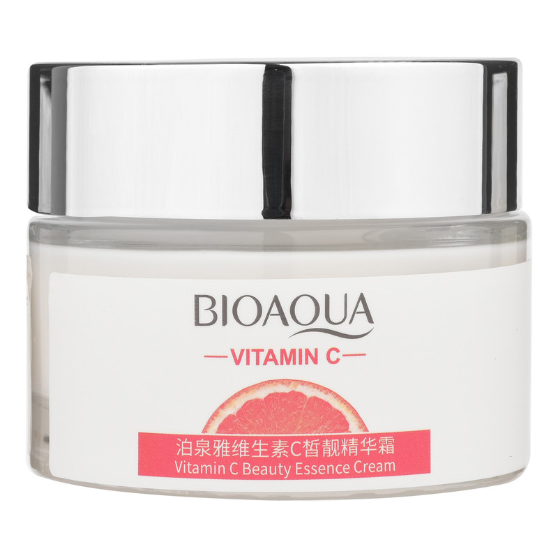 کرم روشن کننده روز و شب صورت بی آکوا مدل Vitamin C مناسب برای انواع پوست وزن 50 گرم