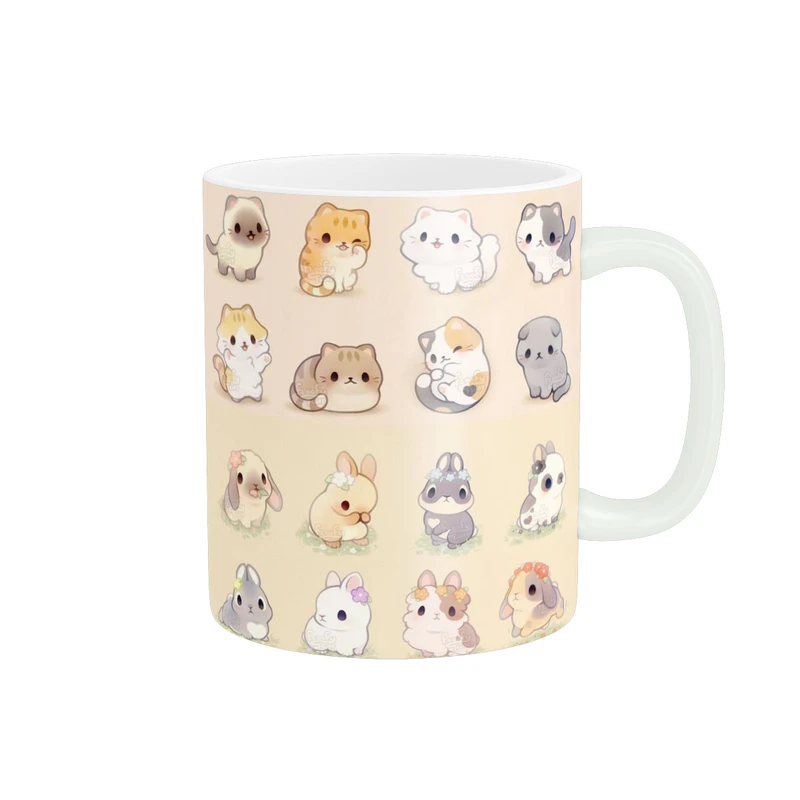 ماگ زیگورات مدل بچه گربه و خرگوش ها کد 1798