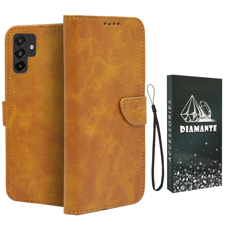  کیف کلاسوری دیامانته مدل Scusa Bk مناسب برای گوشی موبایل سامسونگ Galaxy M13 4G به همراه بند آویز