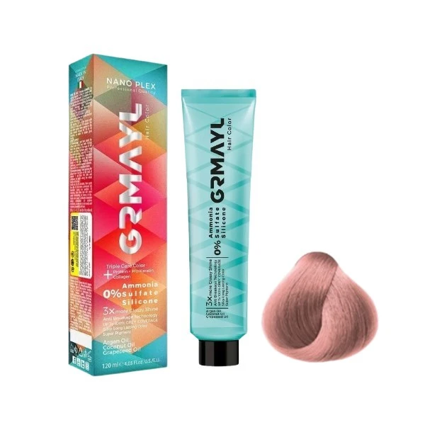 رنگ مو گرمایل شماره LTT2 حجم 120 میلی لیتر رنگ پاستیلی رز گلد