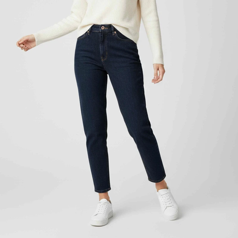 شلوار جین زنانه کیو اس مدل اسلیم مام فیت 58Z8