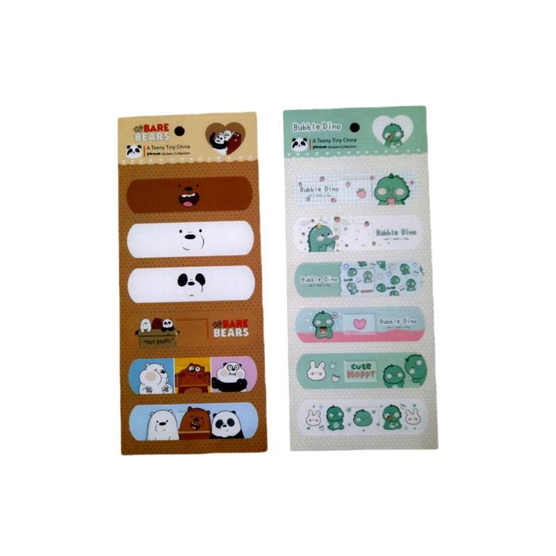 برچسب طرح دایناسور و خرسهای کله فندقی بسته 2 عددی