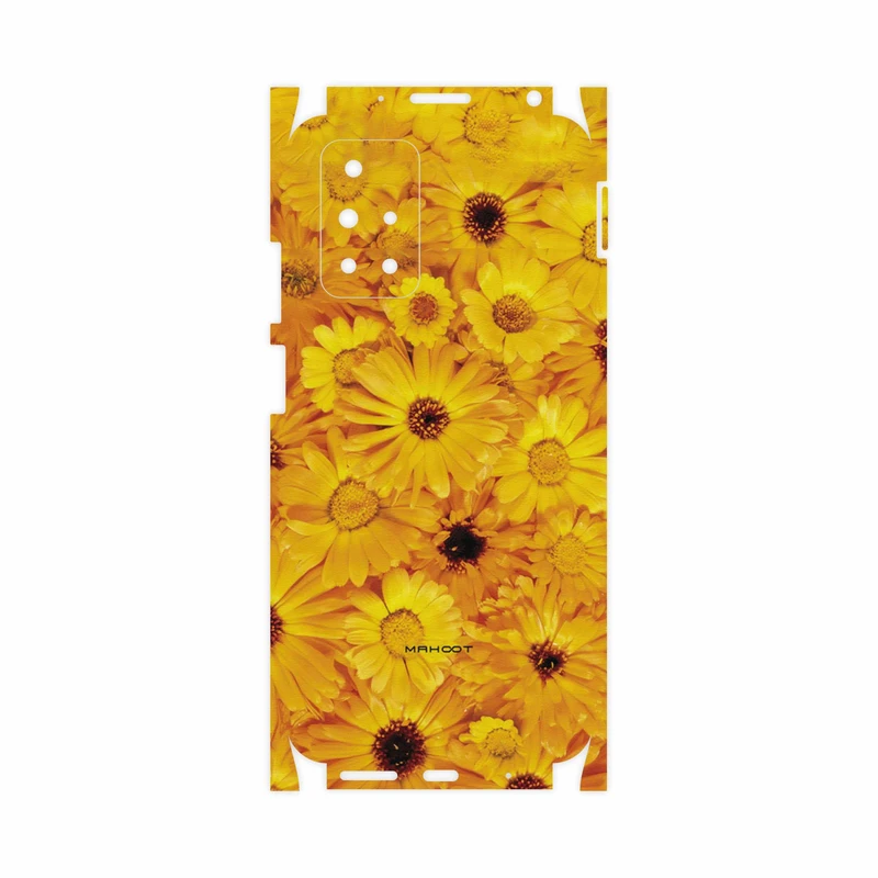 برچسب پوششی ماهوت مدل Yellow-Flower-FullSkin مناسب برای گوشی موبایل شیائومی Redmi 10