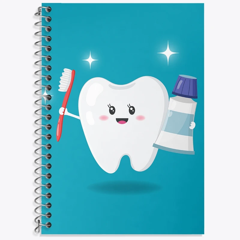 دفتر لغت 50 برگ خندالو طرح دندان و دندان پزشکی کودکانه کد 36746