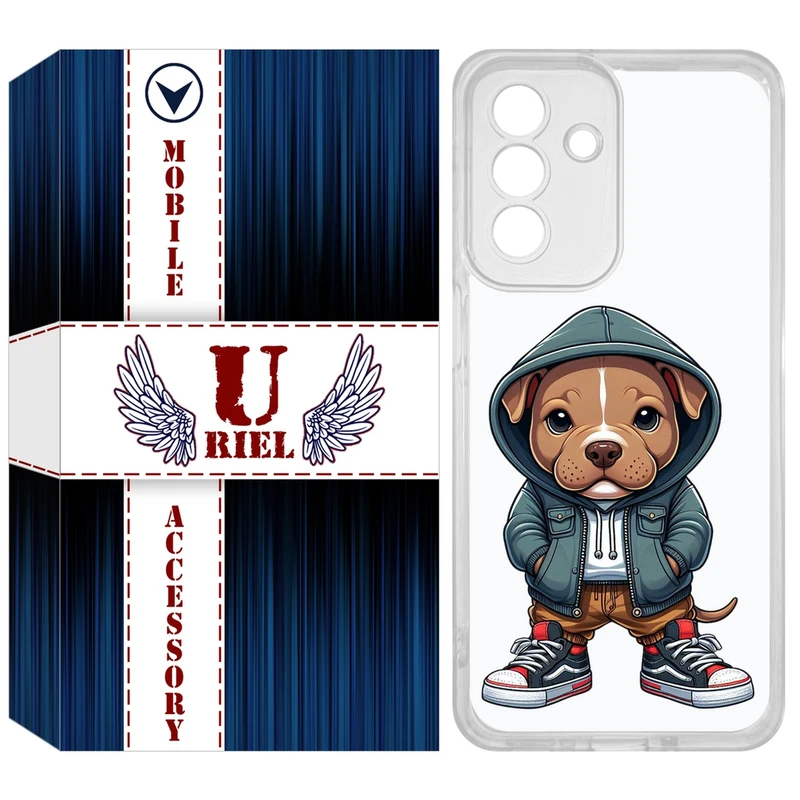 کاور یوریل مدل Clear کد 66 طرح سگ قهوه ای مناسب برای گوشی موبایل سامسونگ Galaxy A26