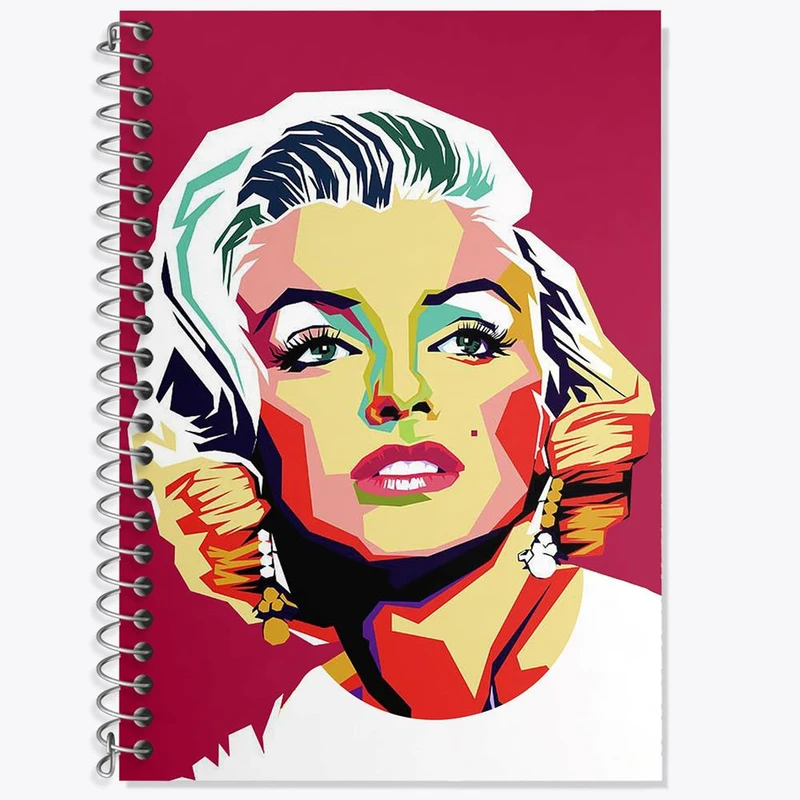 دفتر لغت 50 برگ خندالو مدل مرلین مونرو Marilyn Monroe کد 3983