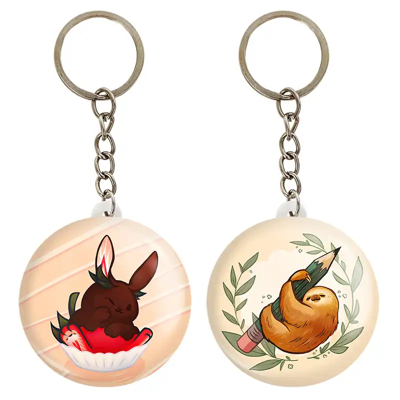 جاکلیدی خندالو مدل تنبل و خرگوش حیوانات بامزه کد 2106121056 مجموعه 2 عددی