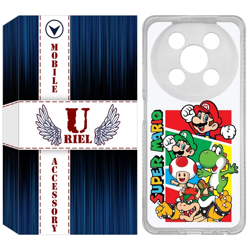 کاور یوریل مدل Clear کد 76 طرح ماریو مناسب برای گوشی موبایل وکال V2 / V2 Lite