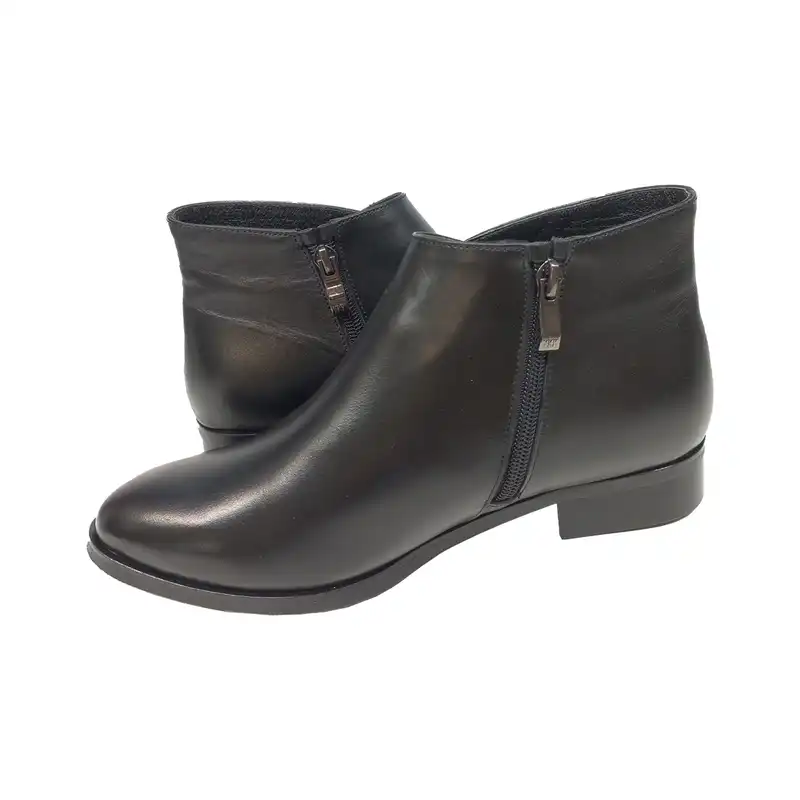 نیم بوت زنانه سرزمین چرم کد 145321 رنگ مشکی