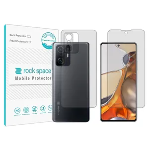 Rockspace transparent screen protector HyGEL model suitable for Xiaomi 11T Pro mobile phone along with the back of the phone