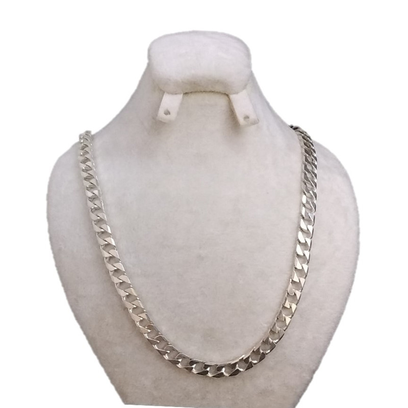 زنجیر نقره مردانه مدل gol-1166