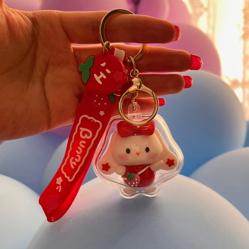 جاکلیدی دخترانه مدل سیلیکونی طرح خرگوش میوه ای کد JIMI110