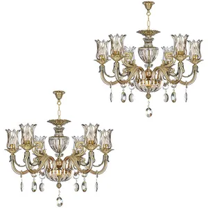  لوستر 6 شعله چشمه نور کد C3332/6-6-Pro بسته دو عددی