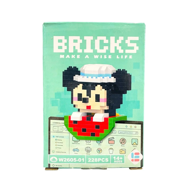 ساختنی بریکس 228 تکه مدل میکی موس کد 01-2605