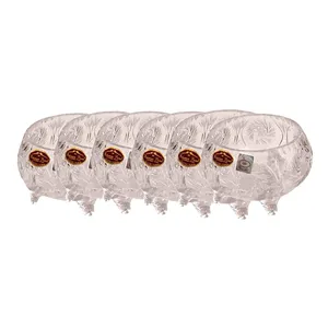 کاسه آجیل خوری بوهمیا مدل خورشیدی کد s2425 مجموعه 6 عددی