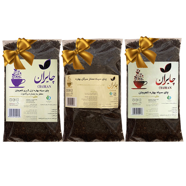 چای ایرانی  سیاه سرگل و شکسته کلاسیک و شکسته ارل گری چایران - 1200 گرم بسته 3 عددی