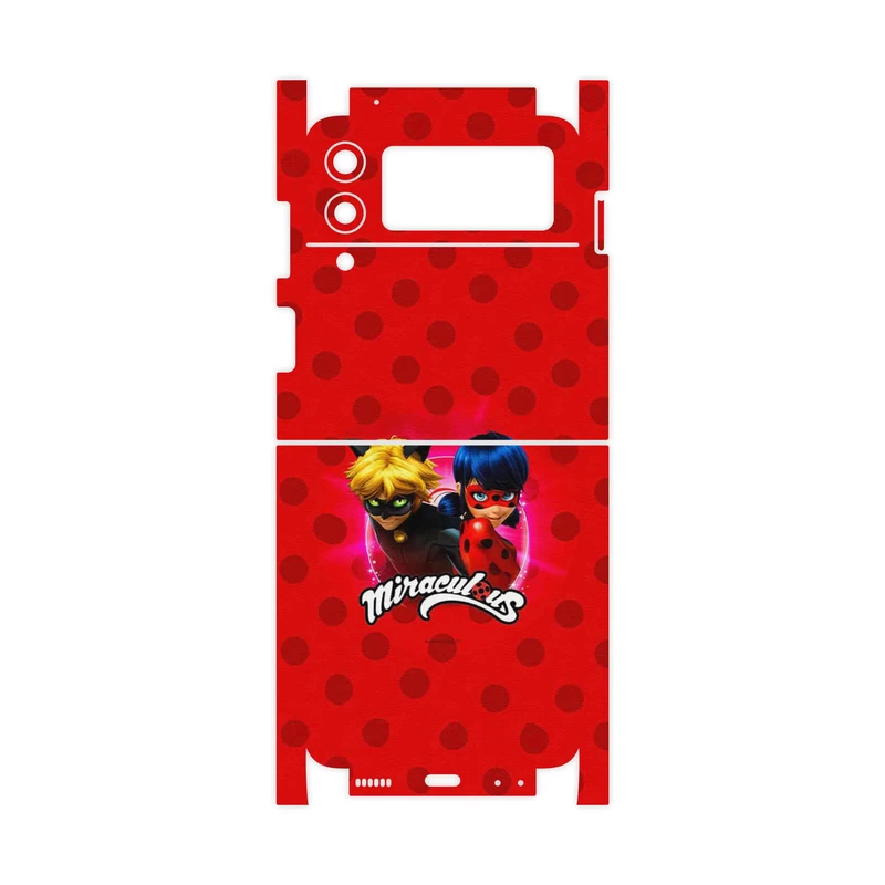 برچسب پوششی ماهوت مدل Ladybug and Cat Noir-FullSkin مناسب برای گوشی موبایل سامسونگ Galaxy Z Flip3 5G
