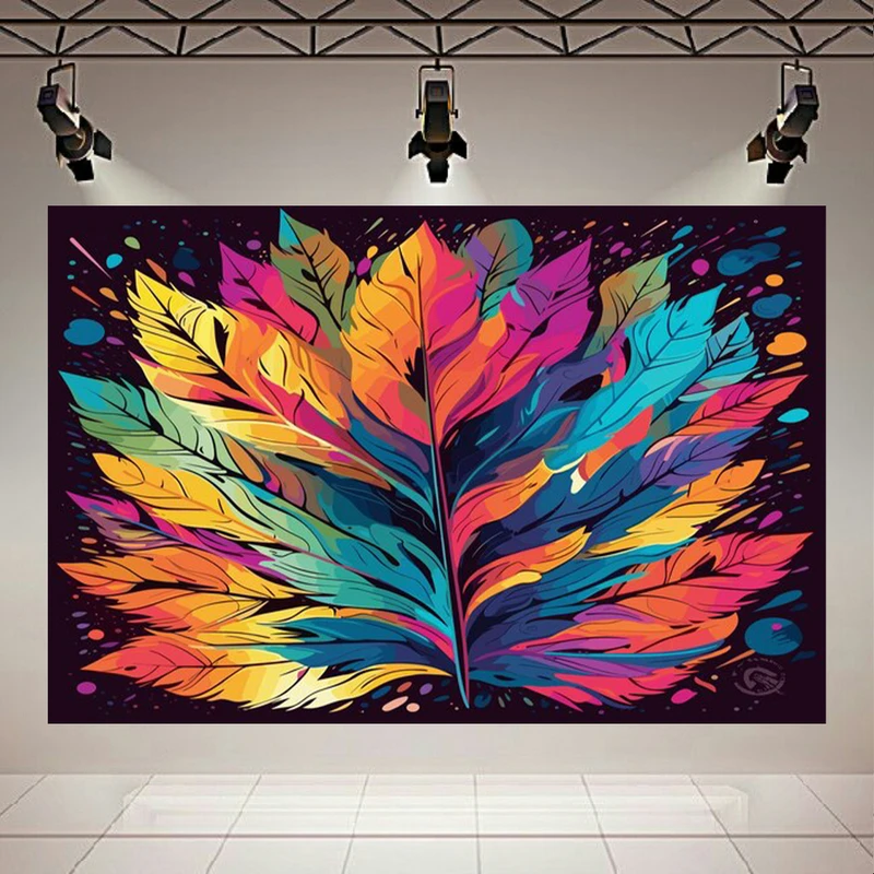 پوستر دیواری طرح مدرن مدل پر های رنگی کد AR304517