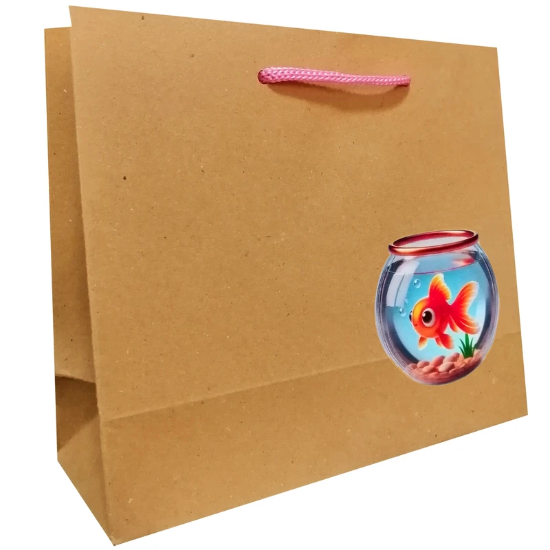 پاکت هدیه مدل عید نوروز و تنگ ماهی مجموعه 10 عددی