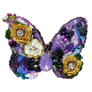 گیره مو زنانه مدل پروانه جواهردوزی کد GL851