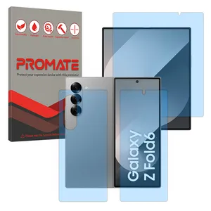 Promate Resistant model matte anti-blue screen protector suitable for Samsung Galaxy Z Fold 6 mobile phone along with back protector