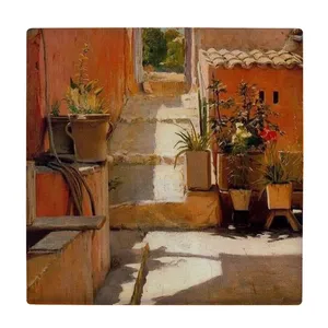 کاشی کارنیلا طرح خانه مدیترانه ای مدل لوحی کد klh1971