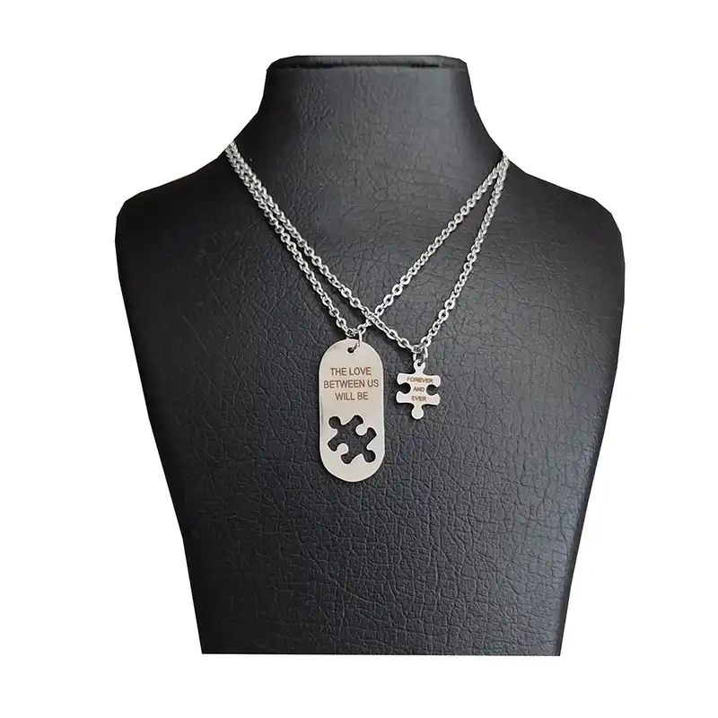 گردنبند مدل پازلی بسته 2 عددی