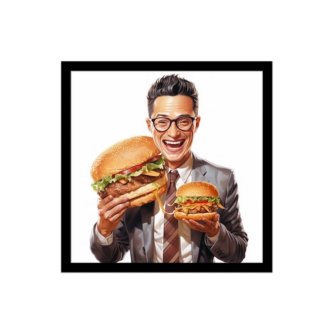 تابلو نوری بکلیت طرح فست فود و همبرگر مدل B-MID-15822