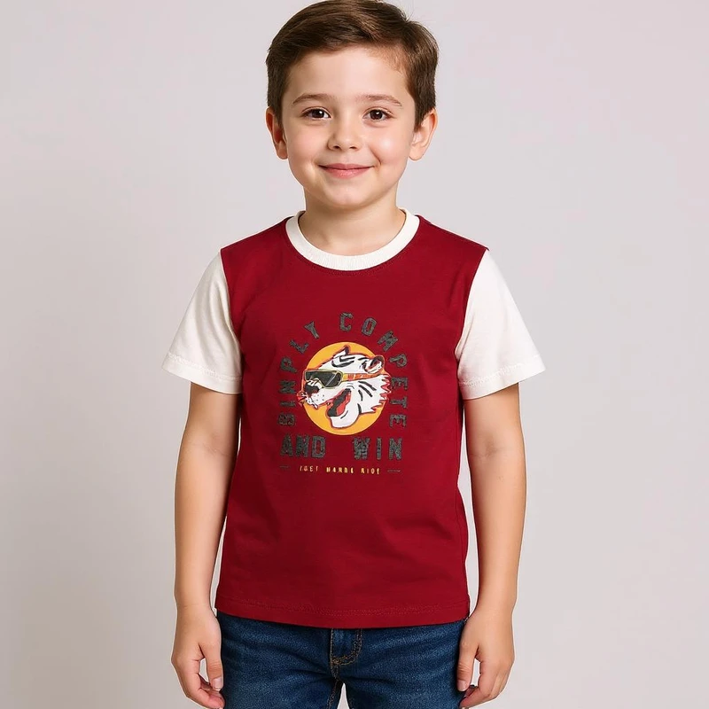 تی شرت آستین کوتاه پسرانه ایزی دو مدل 222270