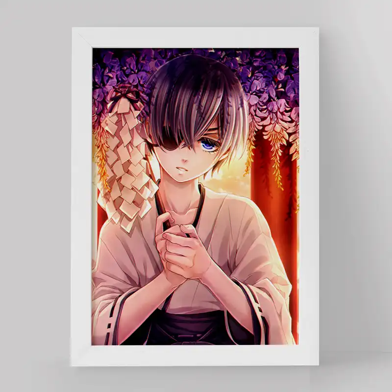 تابلو خندالو مدل شیل انیمه خادم سیاه کد 16343