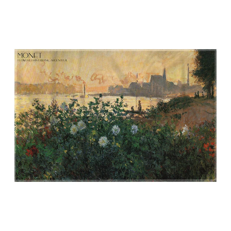 کاغذ کادو ترمه طراحان ایده مدل ساحل رودخانه گلدار از مونه کد art0179 سایز 57x37 سانتی متر