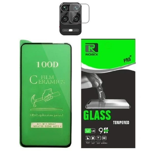 محافظ صفحه نمایش روبیکس مدل CR-Note9 مناسب برای گوشی موبایل شیائومی Redmi Note 9 به همراه محافظ لنز دوربین