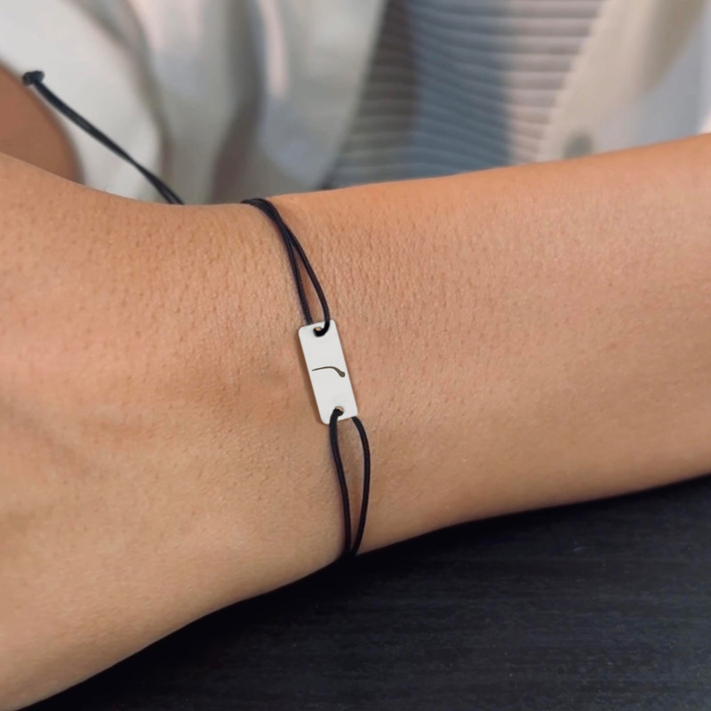 دستبند نقره مدل بندی طرح حرف م فارسی دستبند نقره مدل بندی طرح حرف م فارسی