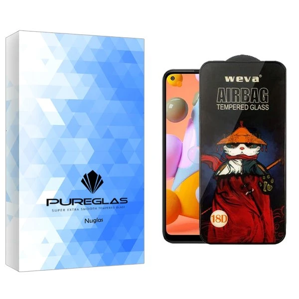 محافظ صفحه نمایش پیور گلس مدل NueGlas Airbag مناسب برای گوشی موبایل سامسونگ Galaxy A11