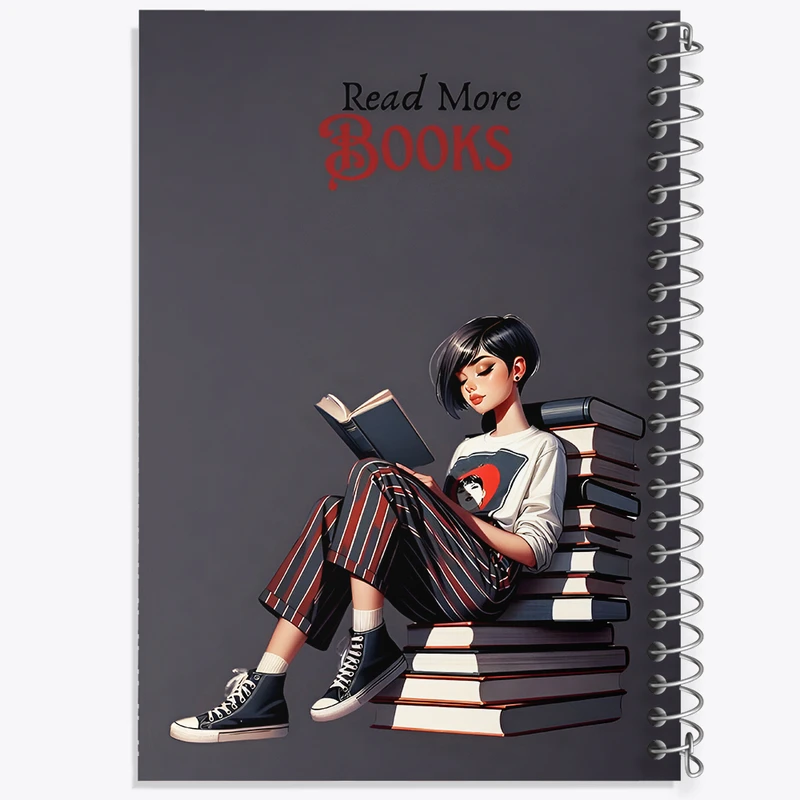 دفتر نقاشی 50 برگ خندالو طرح دختر و کتاب کد F5813